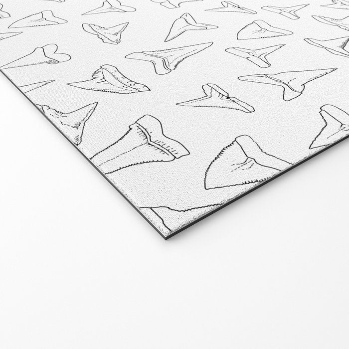 SHARK TEETH PATTERN-white Welcome Mat Gallery Image 2