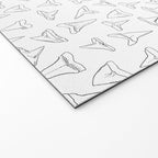 SHARK TEETH PATTERN-white Welcome Mat Gallery Image 2
