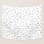 SHARK TEETH PATTERN-white Wall Tapestry Gallery Image 4