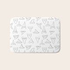 SHARK TEETH PATTERN-white Bath Mat Gallery Image 1