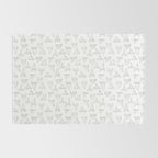 SHARK TEETH PATTERN-white Rug Gallery Image 2