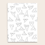 SHARK TEETH PATTERN-white Notebook Gallery Image 4