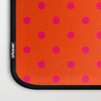 Orange Pop and Hot Neon Pink Polka Dots Laptop Sleeve Gallery Image 3