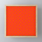 Orange Pop and Hot Neon Pink Polka Dots Mini Art Print Gallery Image 1