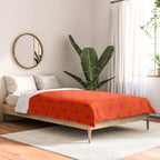 Orange Pop and Hot Neon Pink Polka Dots Comforter Gallery Image 2