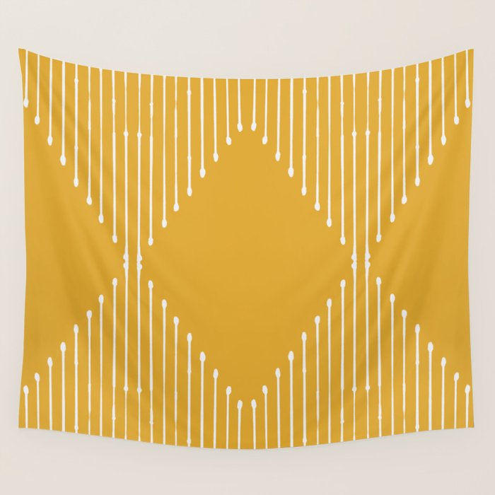 Geo (Yellow) Wall Tapestry Gallery Image 4