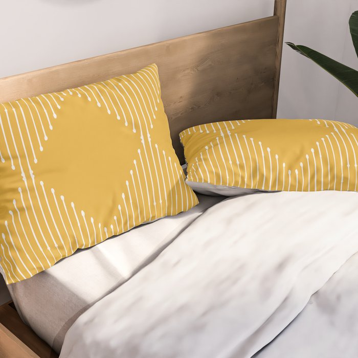 Geo (Yellow) Pillow Sham Gallery Image 2