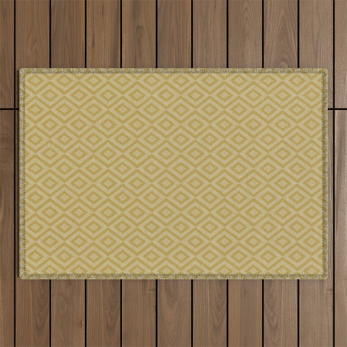 Hand-drawn Rhombus Pattern #1 Outdoor Rug Gallery Image 1