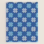 Contrasting Blues: Bethlehem Star Mosaic Jigsaw Puzzle Gallery Image 1