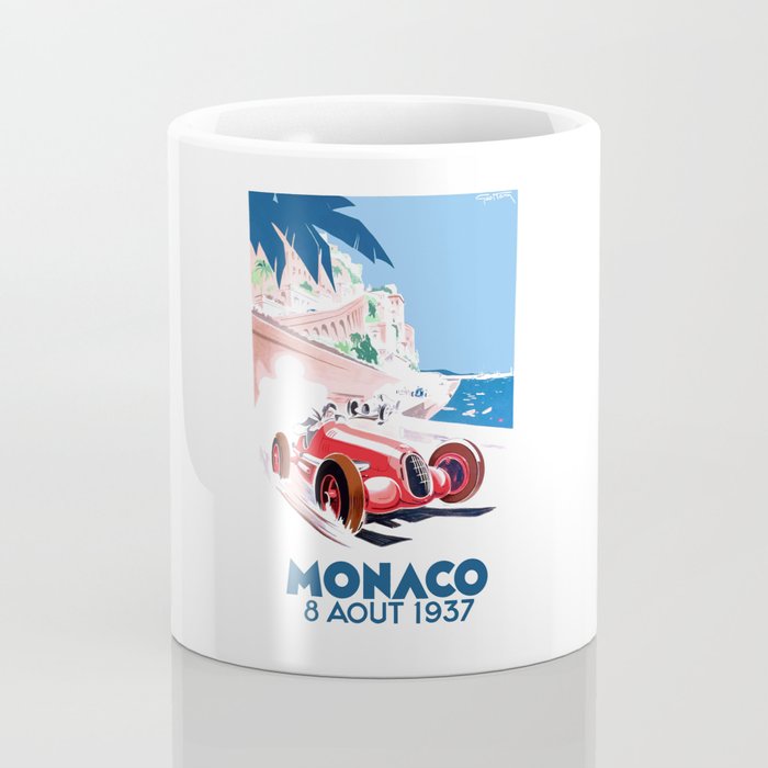 1937 MONACO Grand Prix Racing Poster Coffee Mug Gallery Image 4
