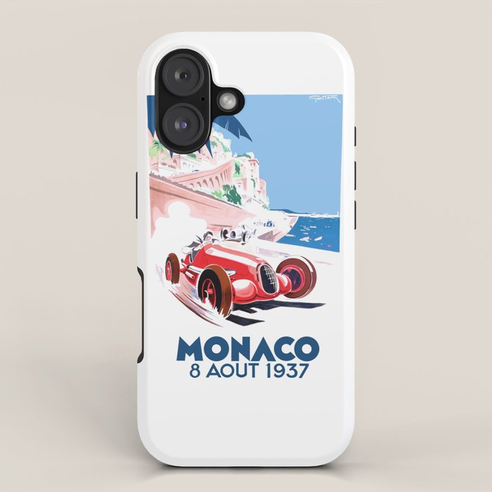 1937 MONACO Grand Prix Racing Poster iPhone Case Gallery Image 1