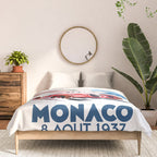 1937 MONACO Grand Prix Racing Poster Comforter Gallery Image 3