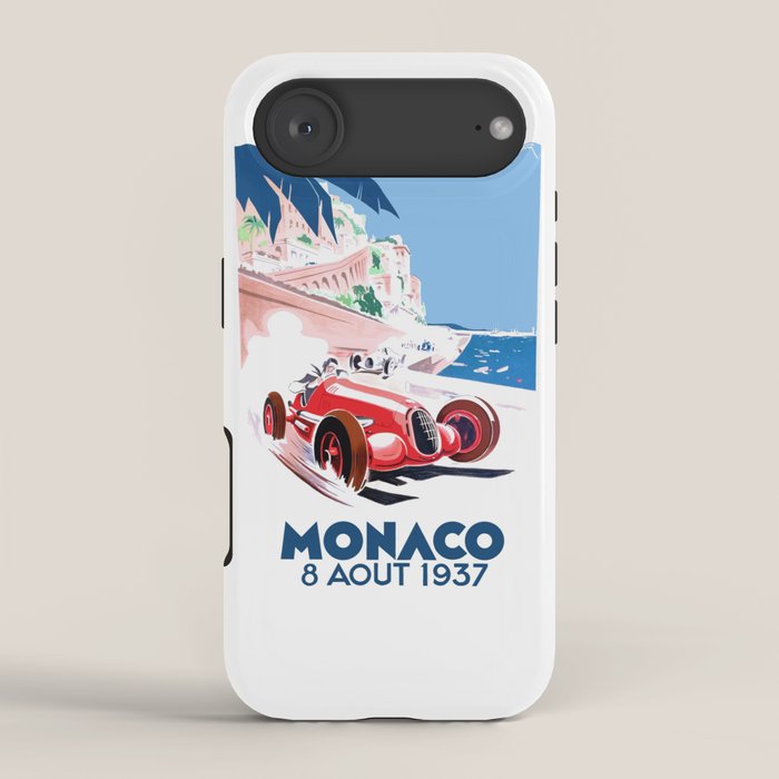 1937 MONACO Grand Prix Racing Poster iPhone Case Gallery Image 2