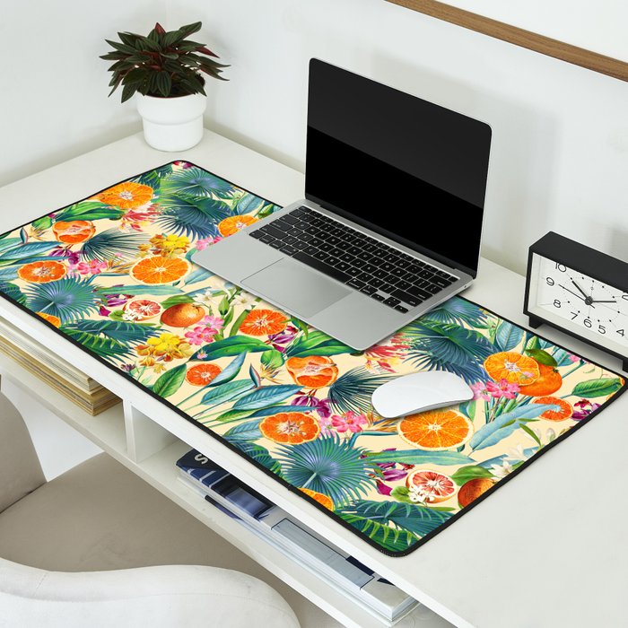 Tropical Orange Garden II Desk Mat Gallery Image 2