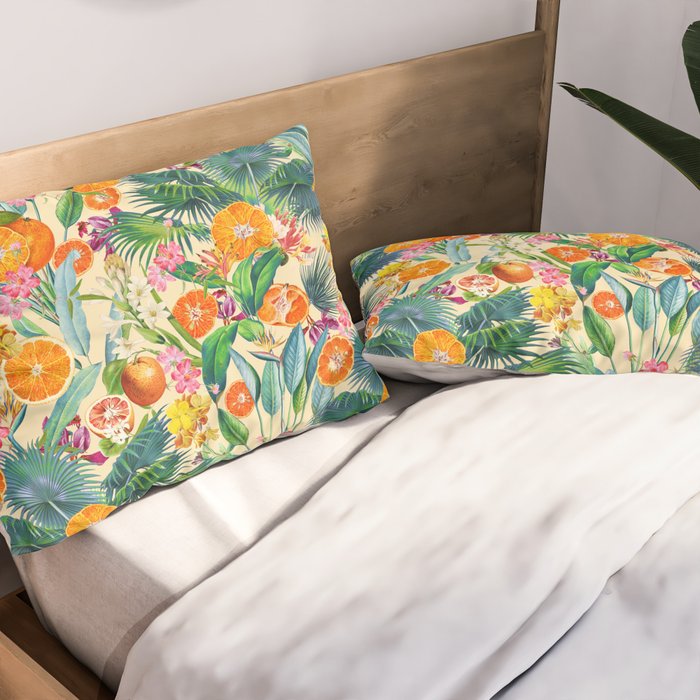 Tropical Orange Garden II Pillow Sham Gallery Image 2