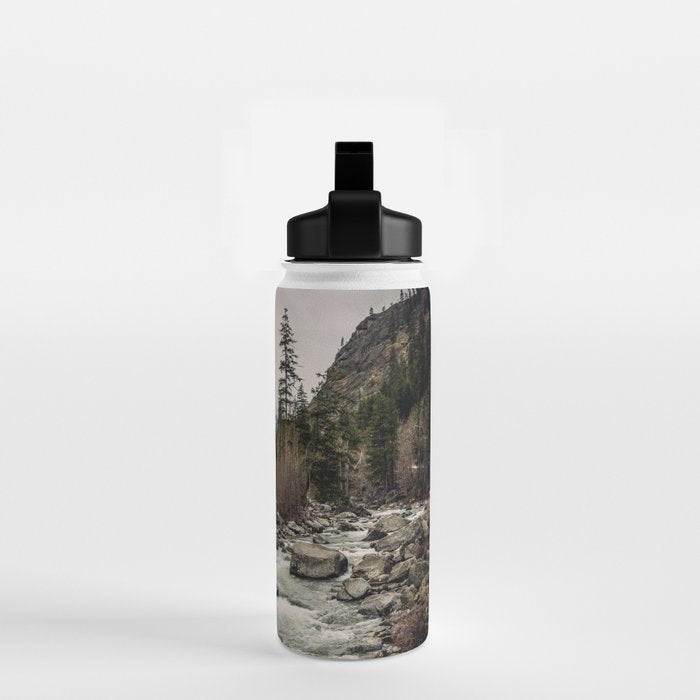 Winter Begins - River Mountain Nature Photography Water Bottle Gallery Image 2