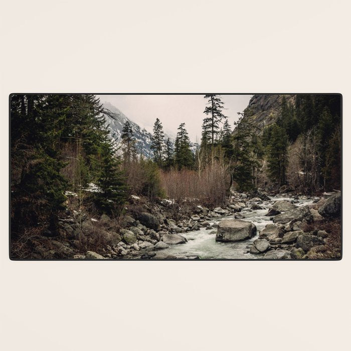 Winter Begins - River Mountain Nature Photography Desk Mat Gallery Image 3