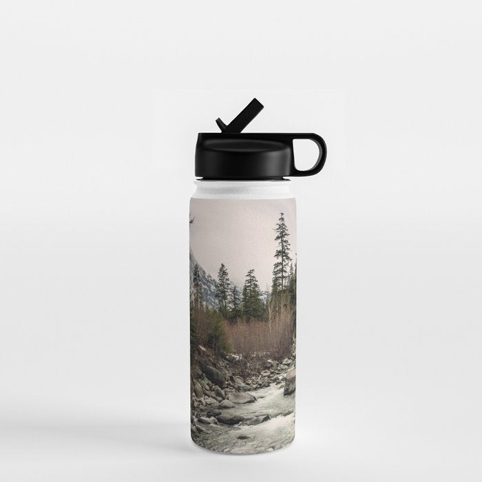 Winter Begins - River Mountain Nature Photography Water Bottle Gallery Image 1