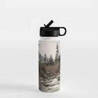 Winter Begins - River Mountain Nature Photography Water Bottle Gallery Image 1