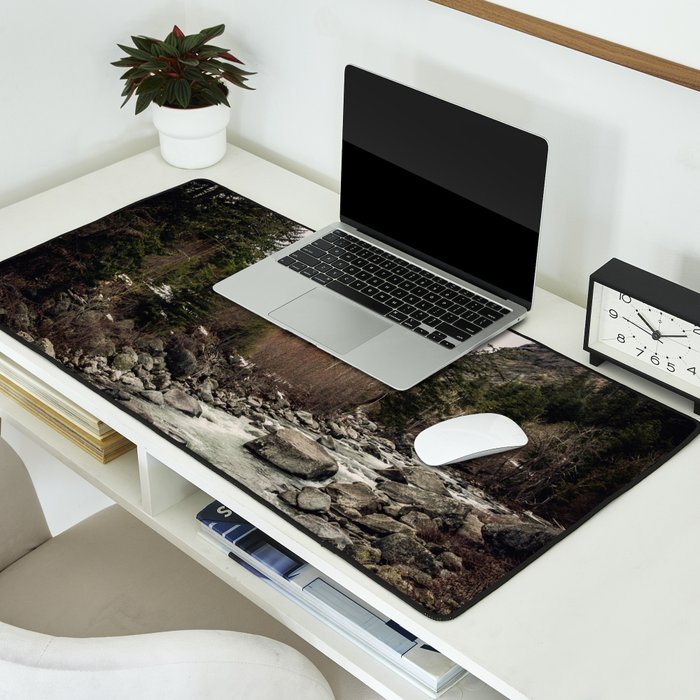Winter Begins - River Mountain Nature Photography Desk Mat Gallery Image 2