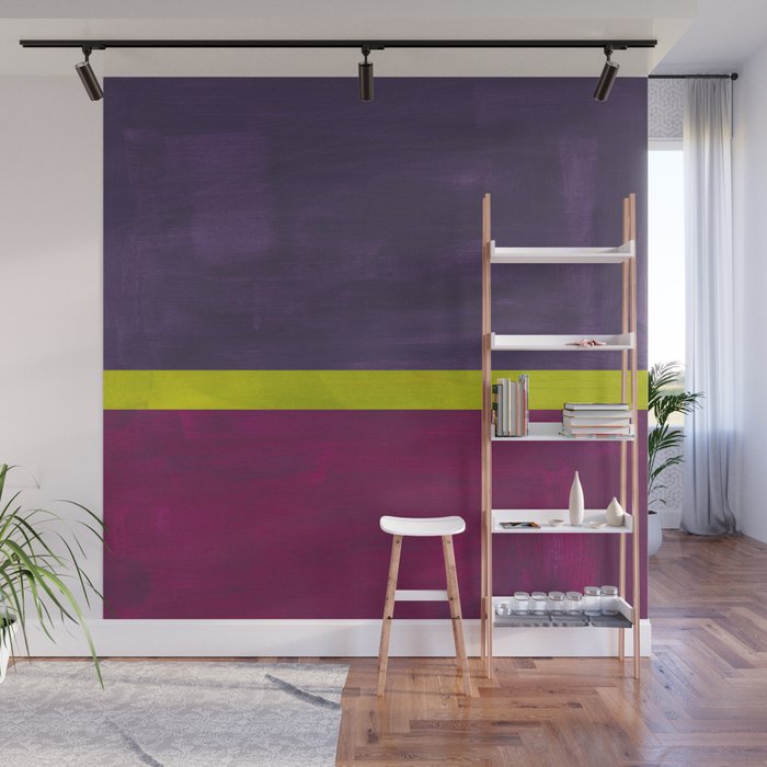 Lime Mauve  Wall Mural Gallery Image 1