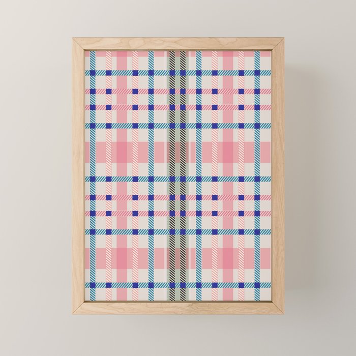 Vibrant Plaid Fusion B Mini Art Print Gallery Image 1