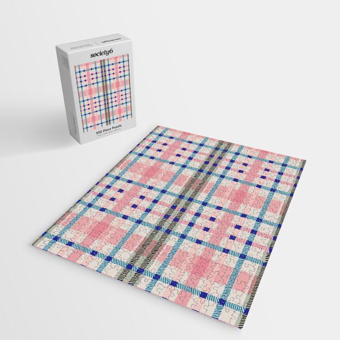 Vibrant Plaid Fusion B Jigsaw Puzzle Gallery Image 2