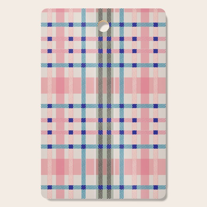 Vibrant Plaid Fusion B Cutting Board Gallery Image 1