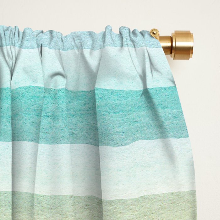 Colorful Soft Stripes Pattern Window Curtain Gallery Image 2
