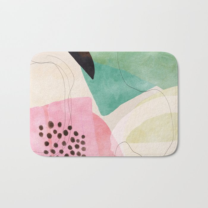 mid centruy organic shapes spring 21 /4 Bath Mat Gallery Image 1