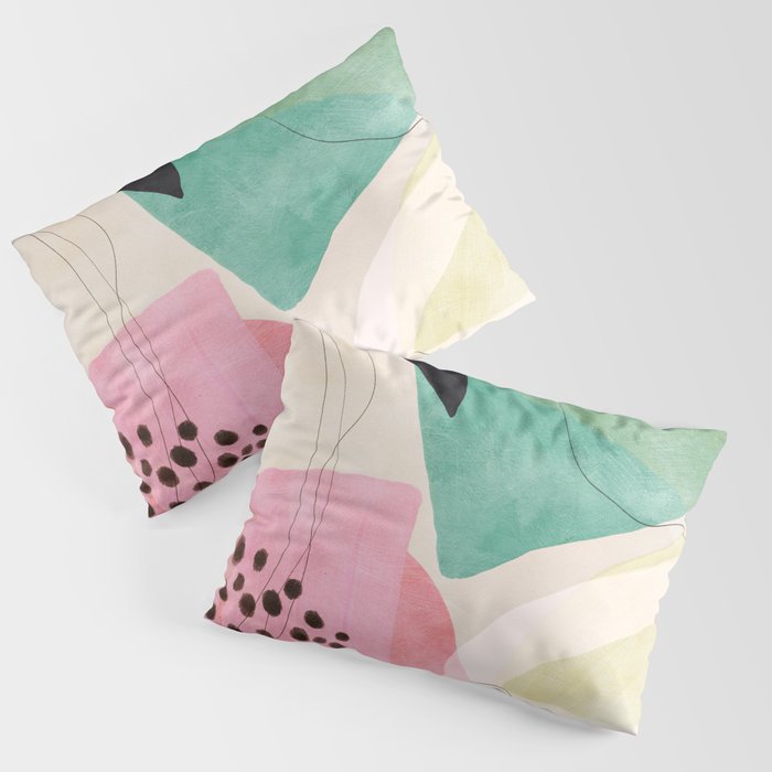 mid centruy organic shapes spring 21 /4 Pillow Sham Gallery Image 3