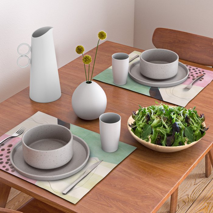 mid centruy organic shapes spring 21 /4 Placemat Gallery Image 2