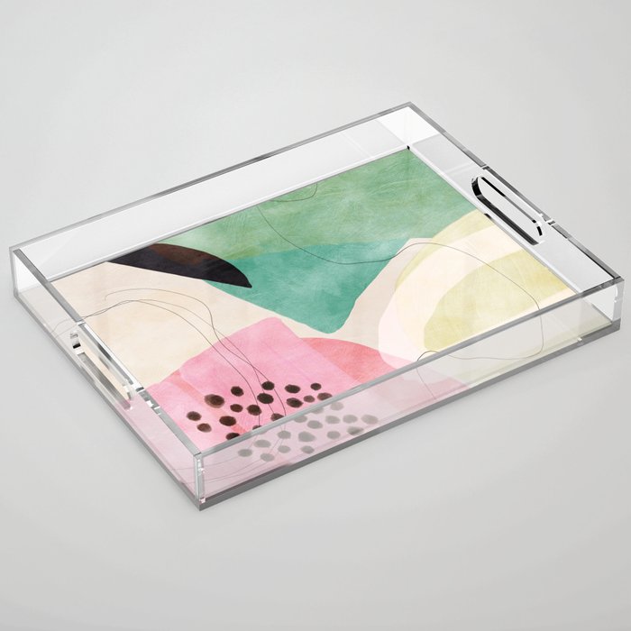 mid centruy organic shapes spring 21 /4 Acrylic Tray Gallery Image 1