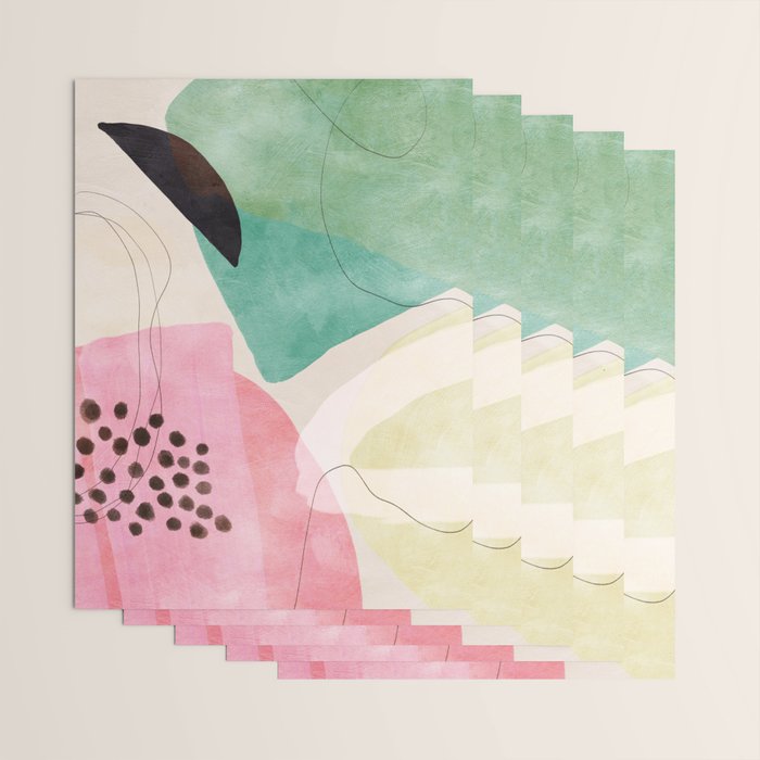 mid centruy organic shapes spring 21 /4 Wrapping Paper Gallery Image 3