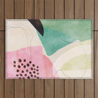mid centruy organic shapes spring 21 /4 Outdoor Rug Gallery Image 1