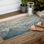 Mandala Flower of Life Sea Outdoor Rug Gallery Image 2