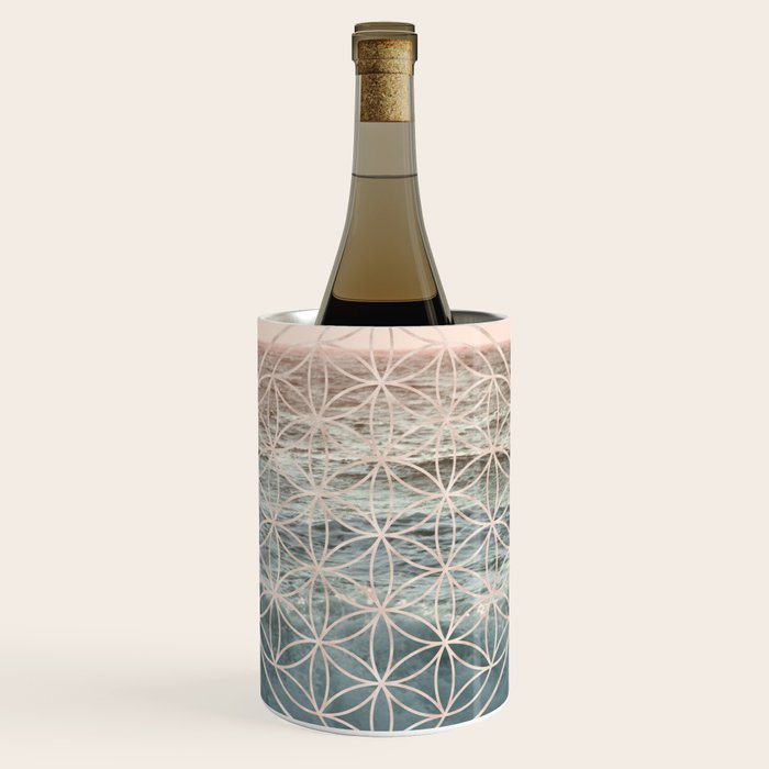 Mandala Flower of Life Sea Wine Chiller Gallery Image 1