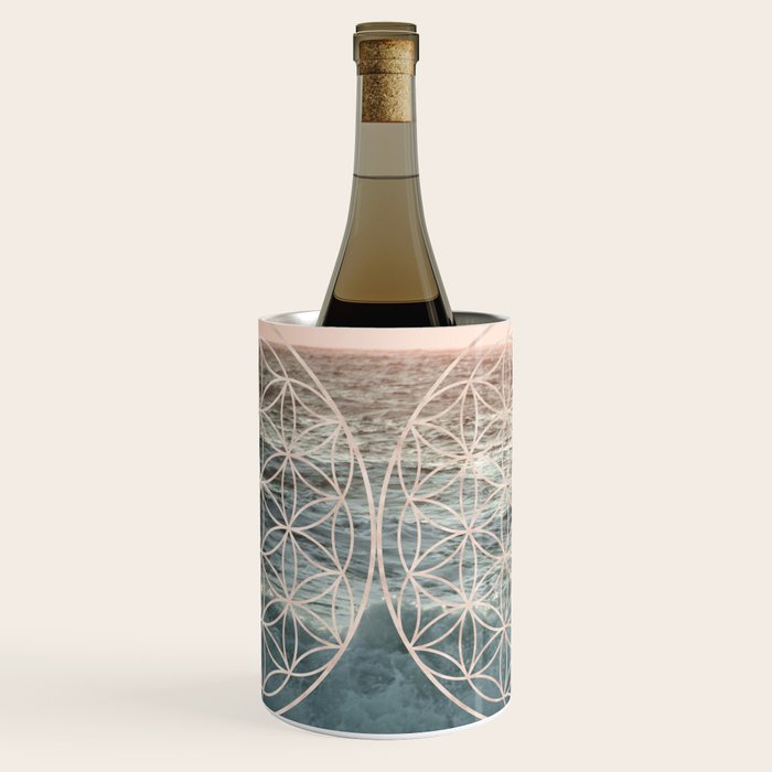 Mandala Flower of Life Sea Wine Chiller Gallery Image 2