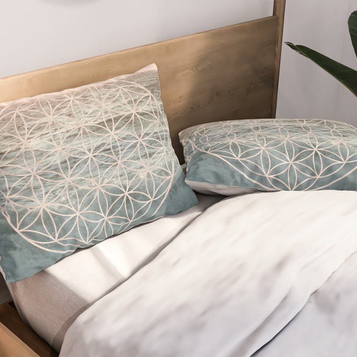 Mandala Flower of Life Sea Pillow Sham Gallery Image 2