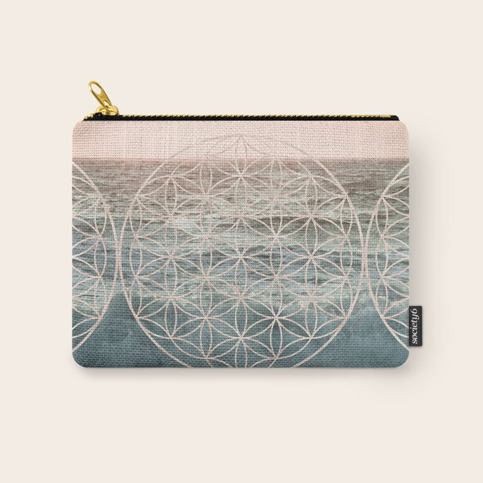 Mandala Flower of Life Sea Carry All Pouch Gallery Image 1