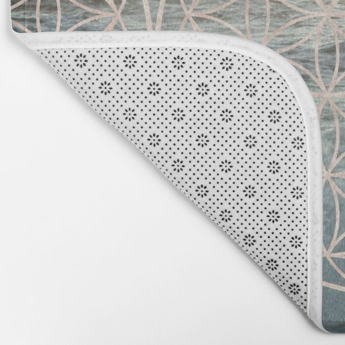 Mandala Flower of Life Sea Bath Mat Gallery Image 2