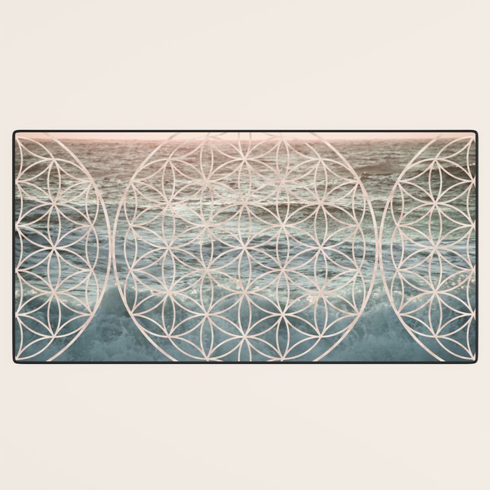Mandala Flower of Life Sea Desk Mat Gallery Image 3
