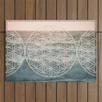 Mandala Flower of Life Sea Outdoor Rug Gallery Image 1