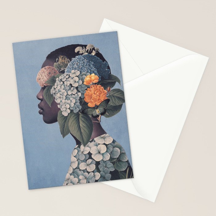 Floral Portrait 37 Stationery Card Gallery Image 2