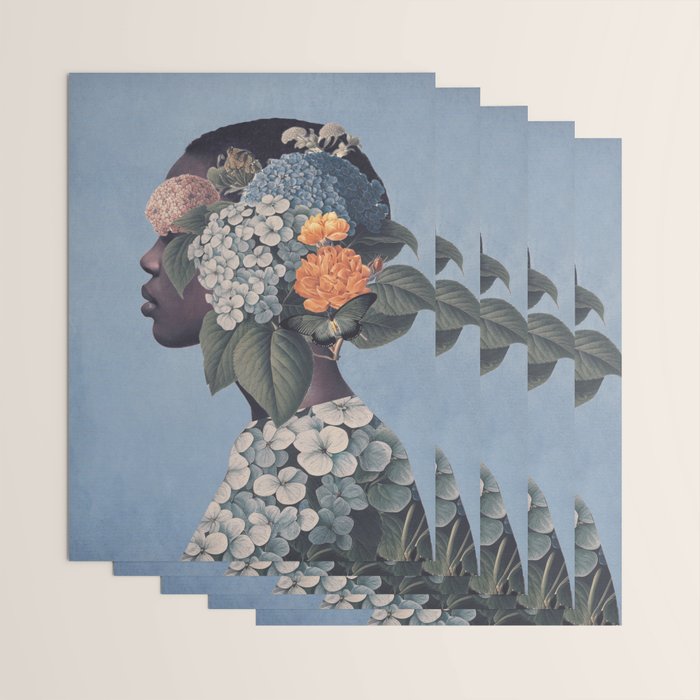 Floral Portrait 37 Wrapping Paper Gallery Image 3