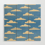cartoony clouds Wood Wall Art Gallery Image 1