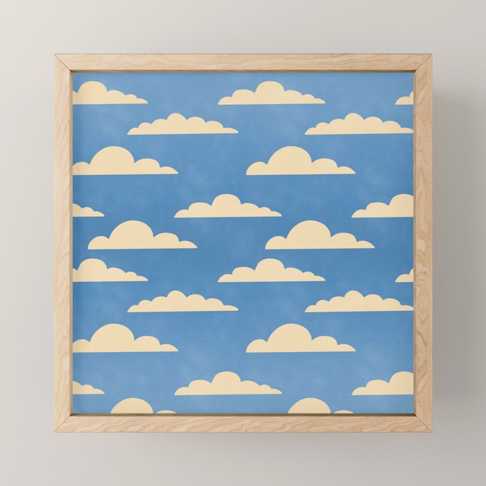 cartoony clouds Mini Art Print Gallery Image 1