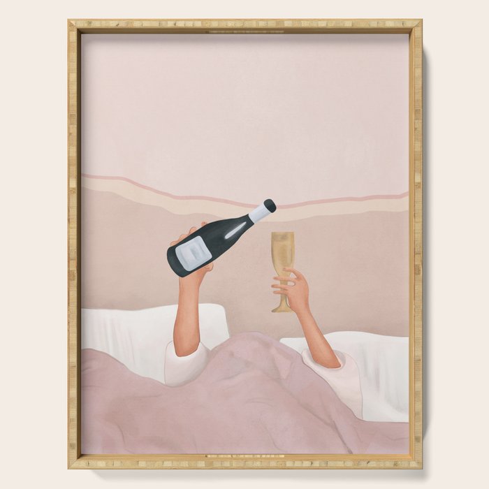 Morning Wine Serving Tray Gallery Image 1