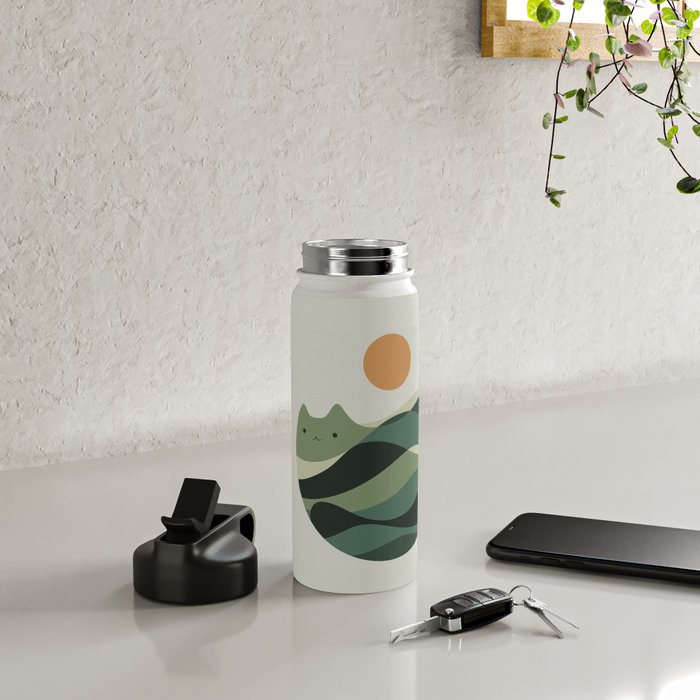 Cat Landscape 123 Water Bottle Gallery Image 4
