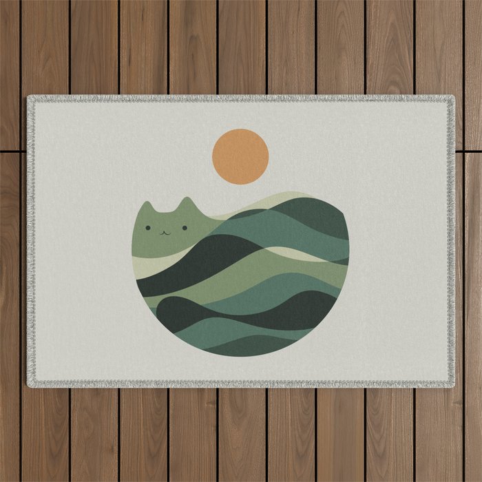 Cat Landscape 123 Outdoor Rug Gallery Image 1